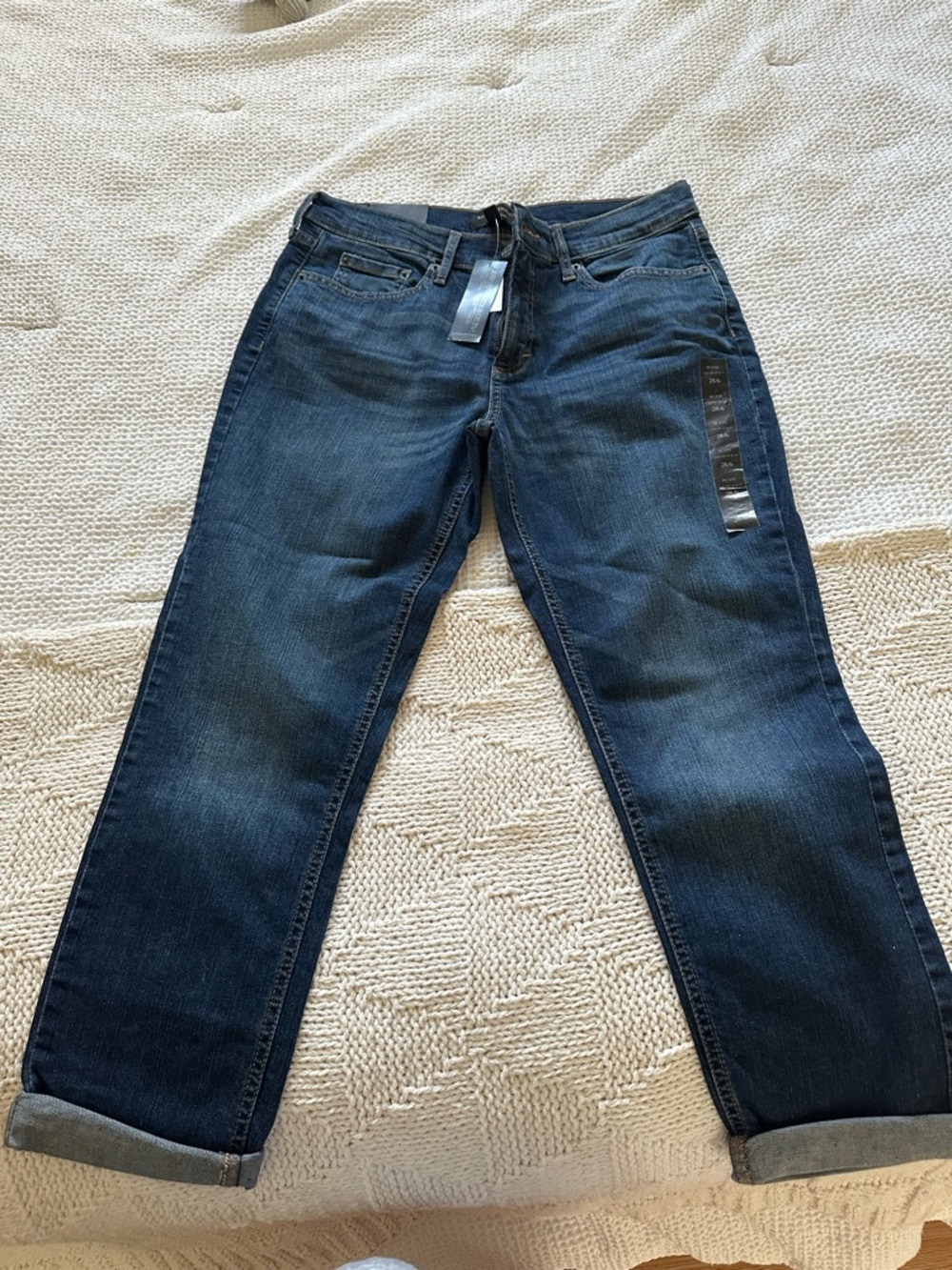 Banana Republic women’s cropped PETITE dark girlfriend jeans